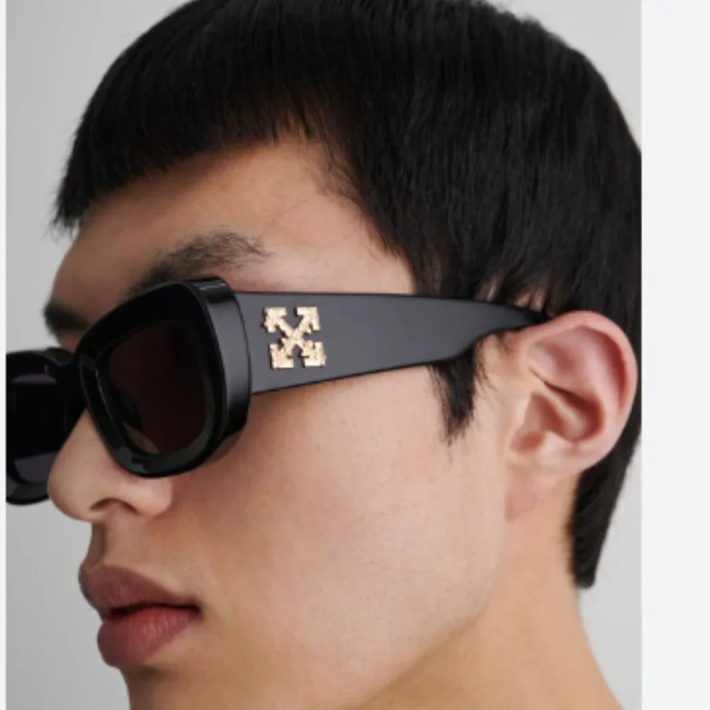 NEW OFF-WHITE CARRARA 007 BLACK OVAL UNISEX SUNGLASSES OFF-WHITE CARRARA - Picture 5 of 13